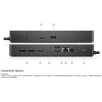 Dell WD19TBS Thunderbolt dock multiple angles showing ports and 180W power adapter - refurbished Canada
