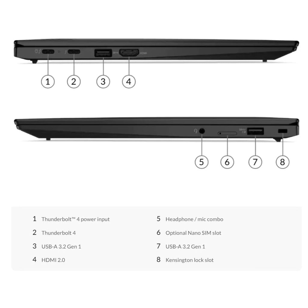 Lenovo ThinkPad X1 Carbon Gen 9 laptop closed lid view with carbon fibre weave