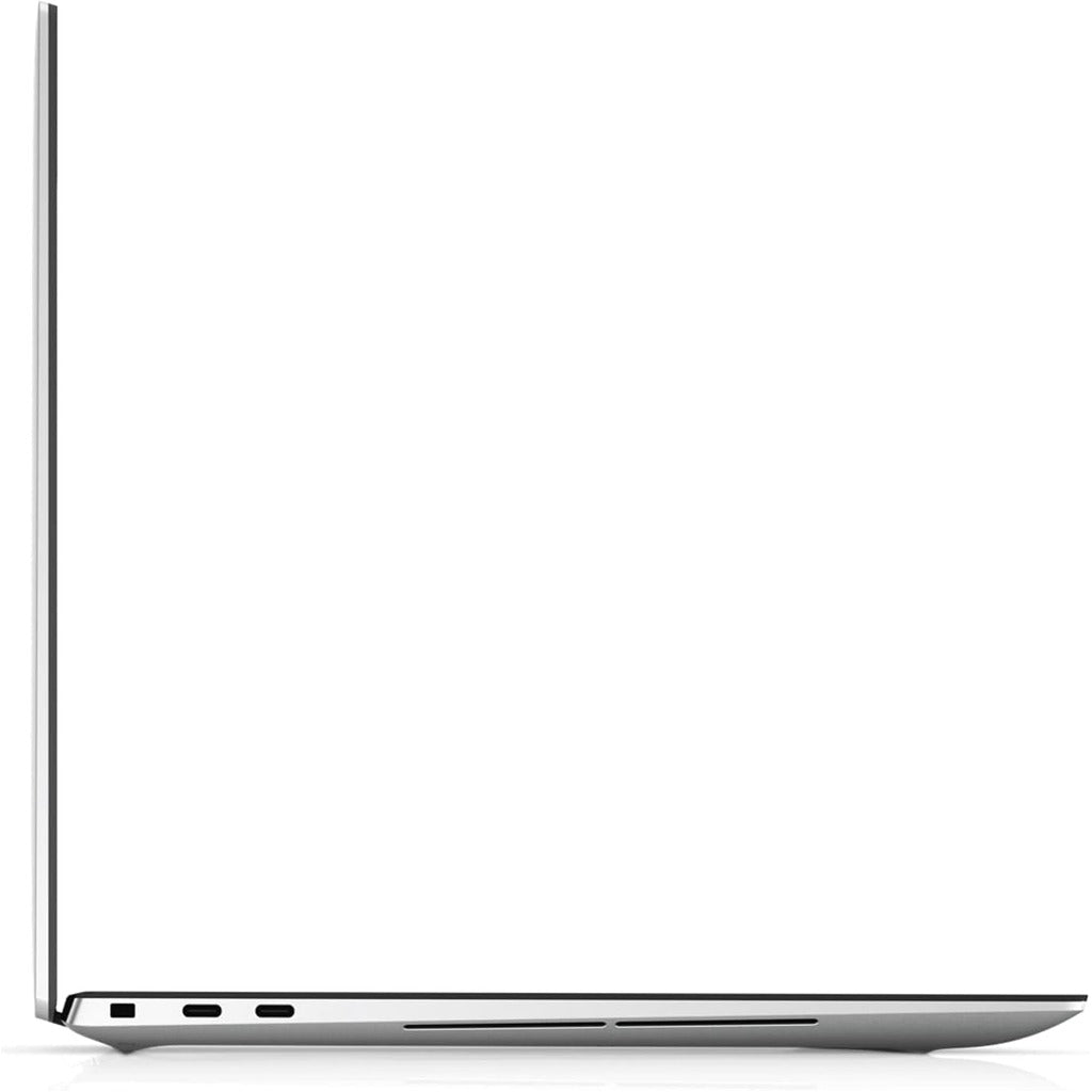 Dell XPS 15 9500 top-down view of keyboard and trackpad