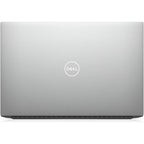 Dell XPS 15 9500 open at an angle with display showing wallpaper